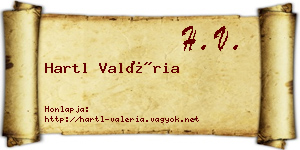 Hartl Valéria névjegykártya